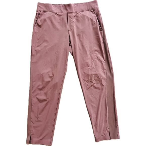 Athleta Brooklyn Mid Rise Ankle Pant Athletic Yoga Travel Work Rose 8P Tailored - Picture 1 of 3